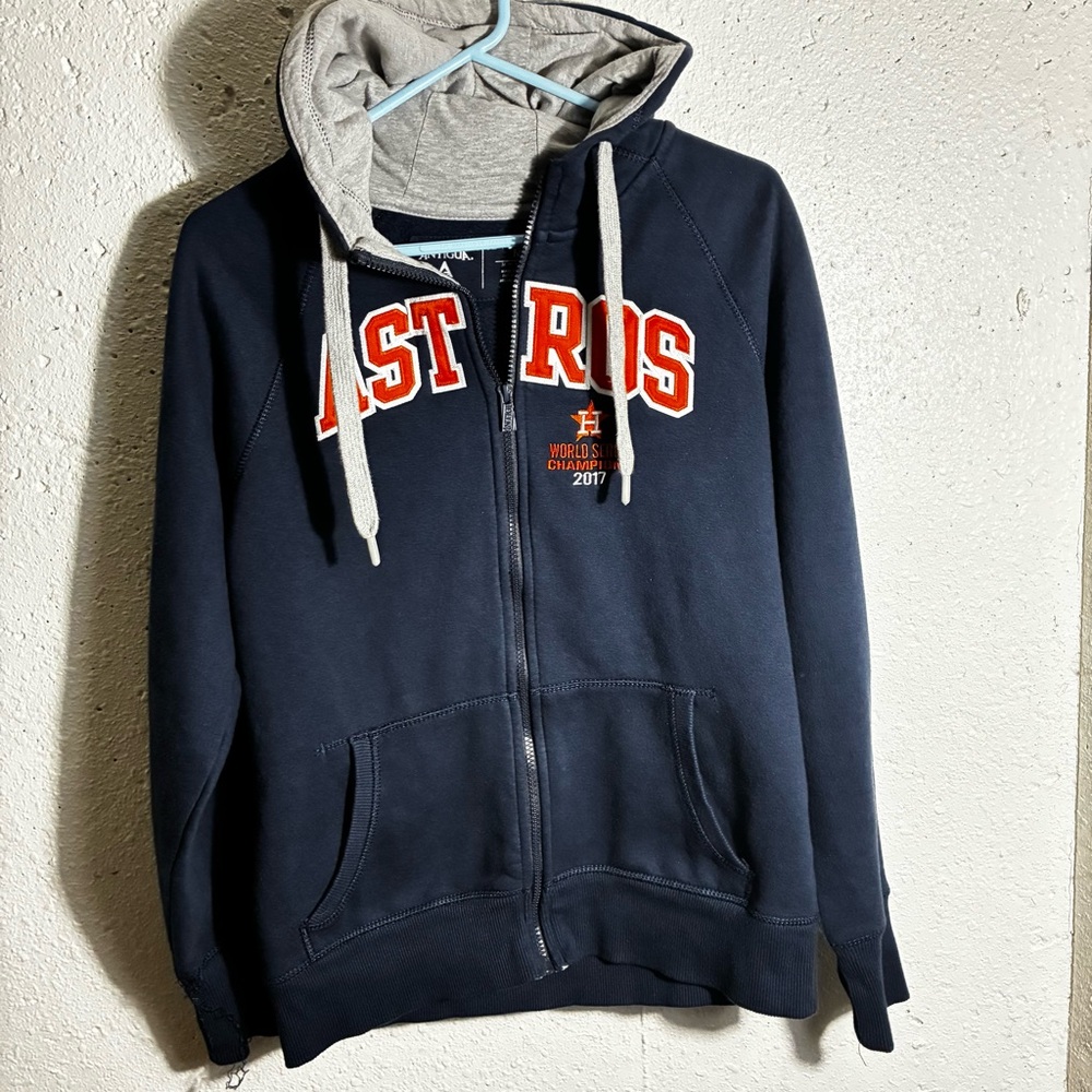 Antigua Black and Orange full zip-up hooded jacket